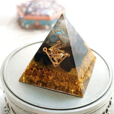 Natural Obsidian Pyramid Crystal Repel Evil Spirits