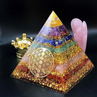 Seven Chakra Energy Pyramid Aura - Brings Luck