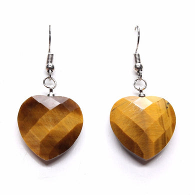 Tiger Eye Kraft-beads Silver Plated Love Heart Jewelry