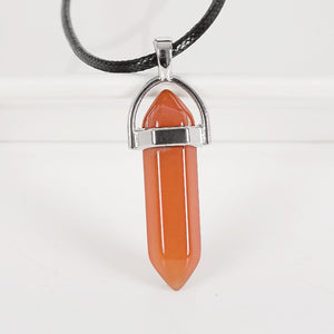 30mm Natural Carnelian Hexagonal Pendulum