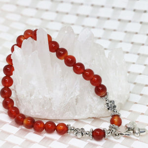 Red Onyx Round Beads Bracelets