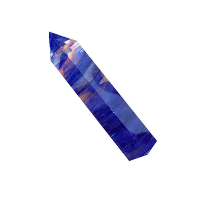 Blue Fluorite Crystal Point Hexagonal Wand