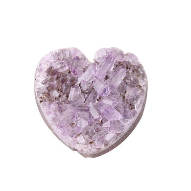 Heart Shape Cluster Geodes Carved Crystal ( 1 PC )