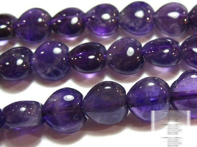 Beaded Amethyst Heart-shaped semi- loose Beads (6mm)