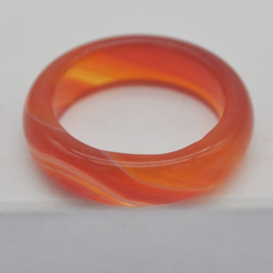 Natural Red Veins Carnelian Gem Stone Ring