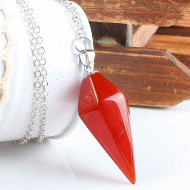 Carnelian Pyramid Pendulum Chain