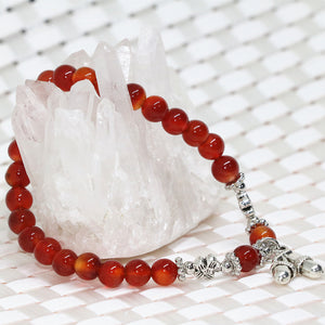 Red Onyx Round Beads Bracelets