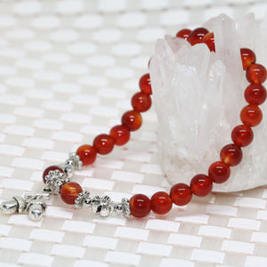 Red Onyx Round Beads Bracelets