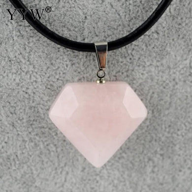 Super Hero Rose Quartz Heart Pendant Necklace